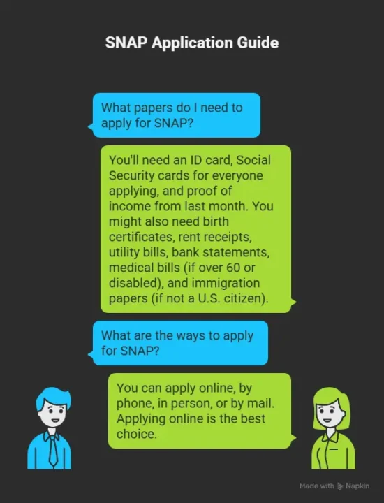 image showing snap application guide with two people conversation