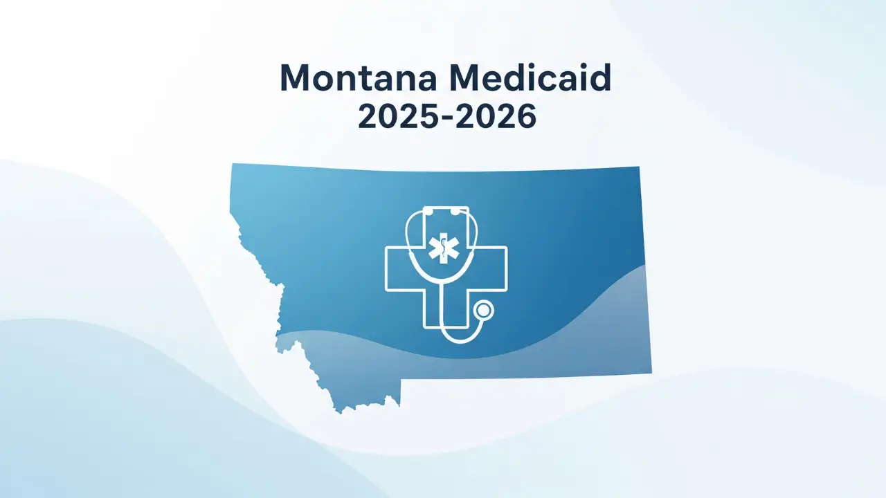 Clean Montana Medicaid 2025–2026 cover image with state outline and healthcare icon