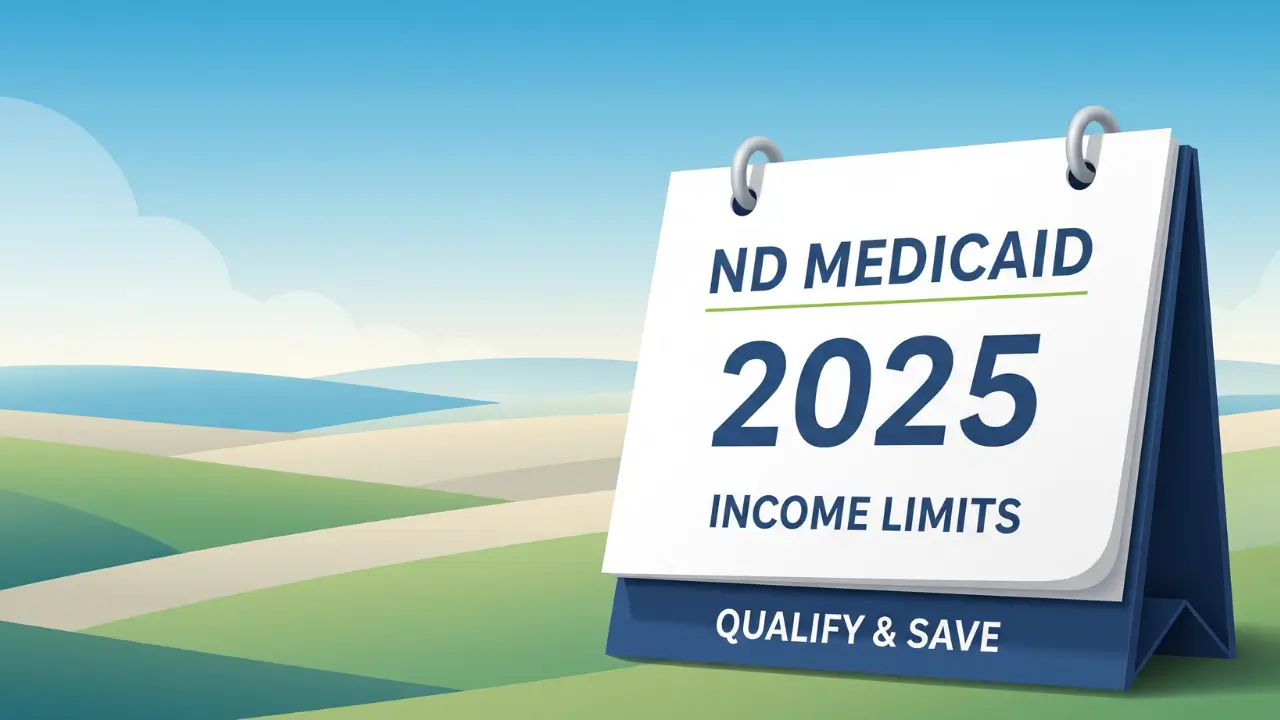 North Dakota Medicaid Income Limits 2025: qualification requirements and income tables with FPL percentages for families, children, adults, seniors, and disabled individuals.