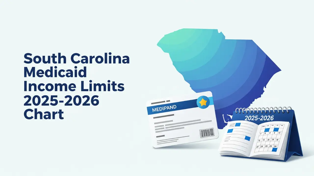 South Carolina Medicaid income limits chart for 2025 and 2026 showing eligibility guidelines and coverage information
