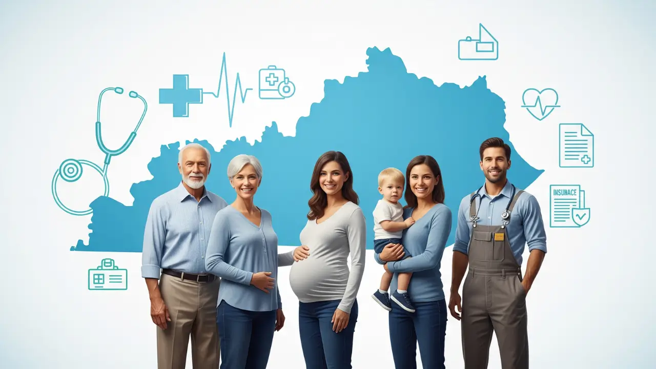 Kentucky Medicaid eligibility guide for 2026 showing families, seniors, and adults who may qualify for coverage
