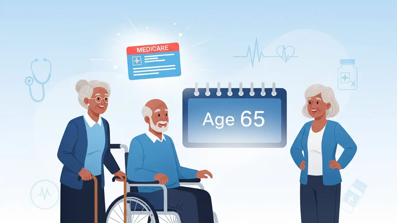 Medicare eligibility 2026 requirements showing seniors age 65 and older qualifying for coverage