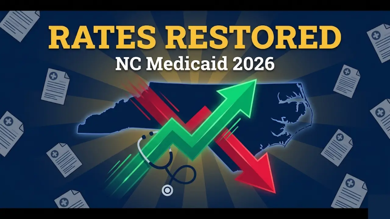 North Carolina Medicaid fee schedule 2026 — rates restored after late 2025 cuts reversed by NCDHHS