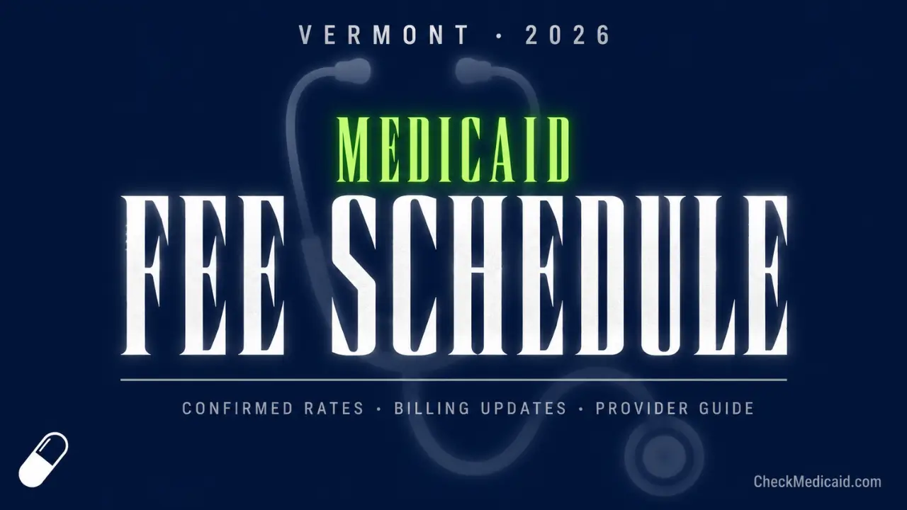 Vermont Medicaid fee schedule 2026 — confirmed rates and billing updates for providers