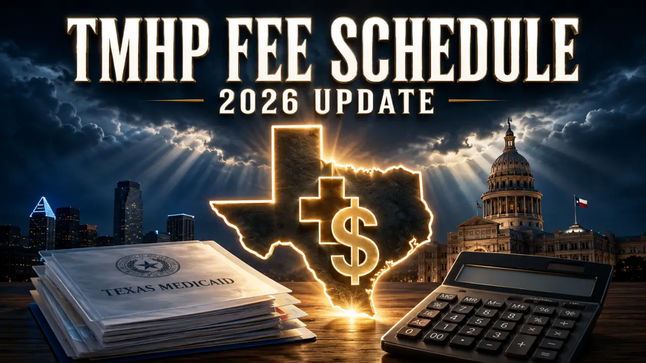 TMHP fee schedule 2026 update showing Texas Medicaid provider rate changes